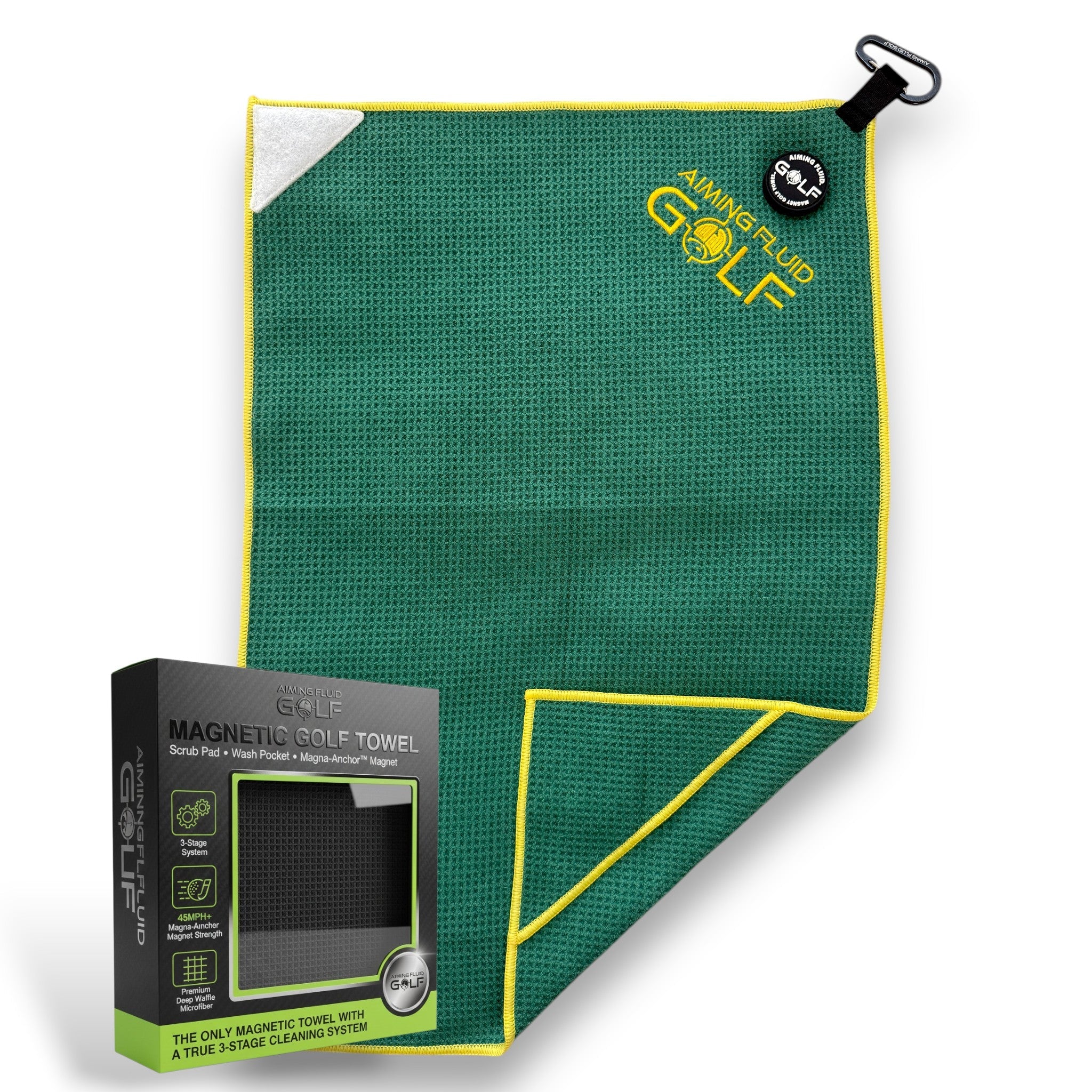Magna-Anchor™ Magnetic Golf Towel – Stubby (16×24)