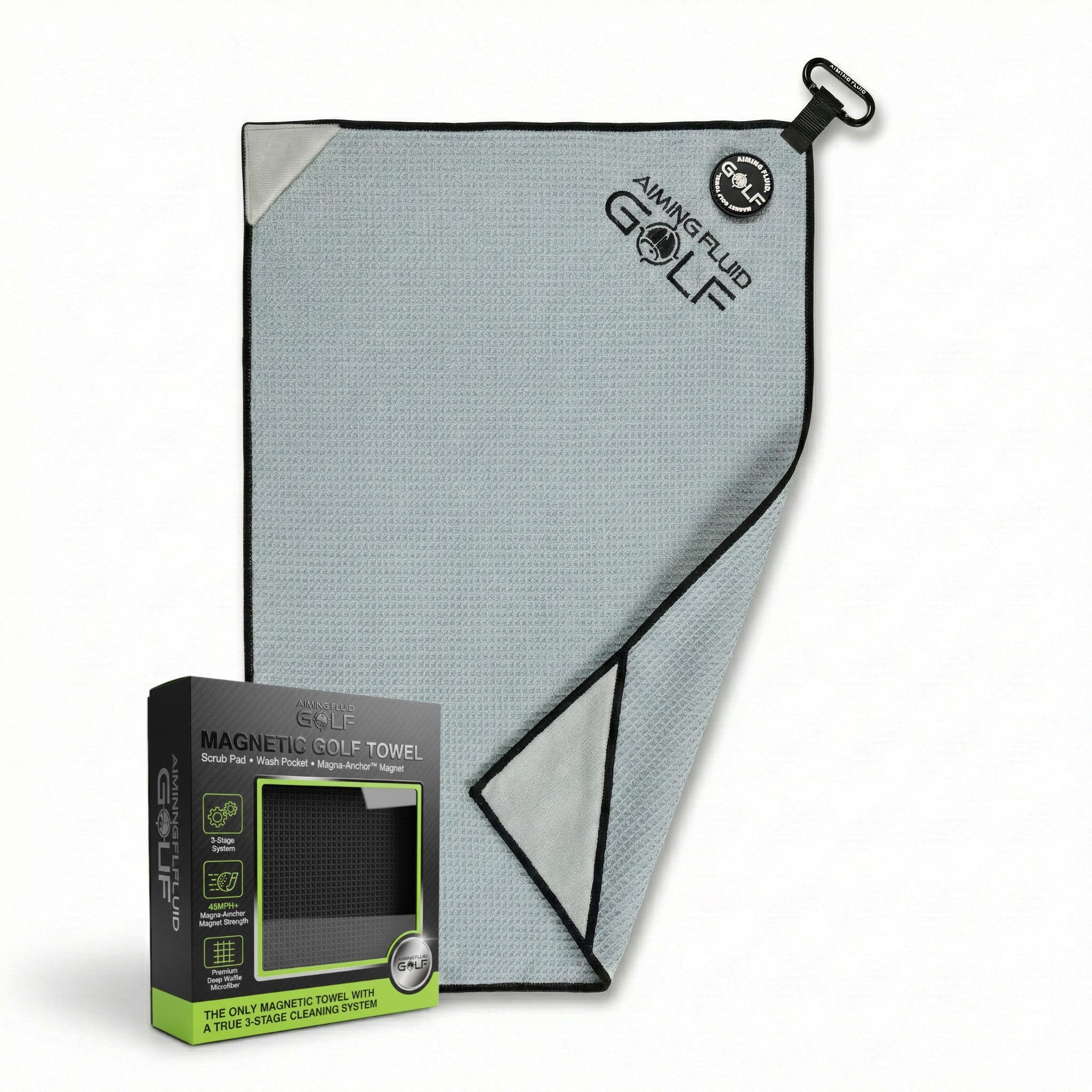 Magna-Anchor™ Magnetic Golf Towel – Stubby (16×24)