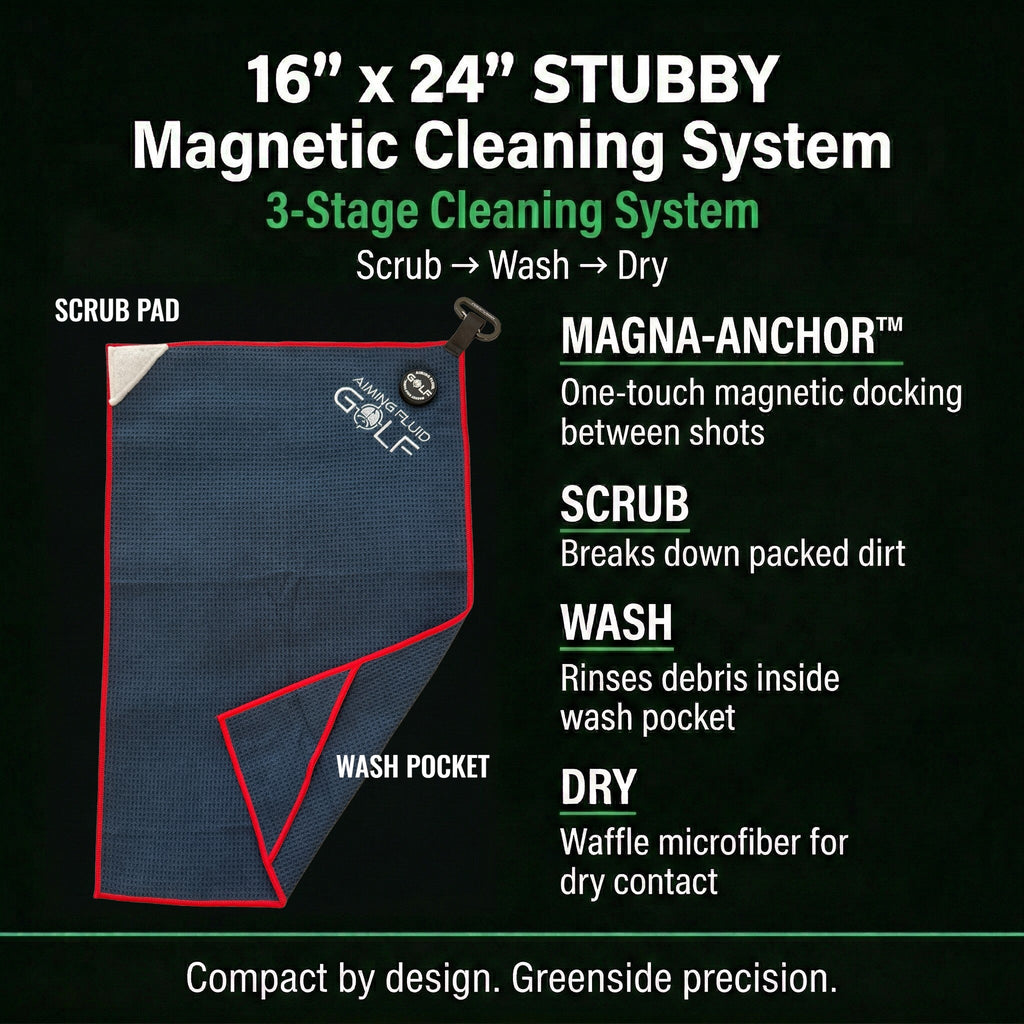 Magna-Anchor™ Magnetic Golf Towel – Stubby (16×24)