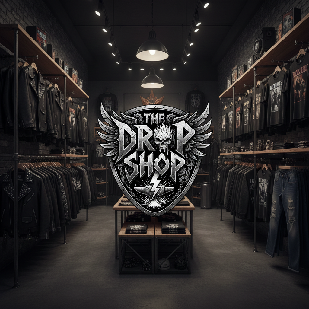 Hard Rock Metal Logo for The Drop Shop